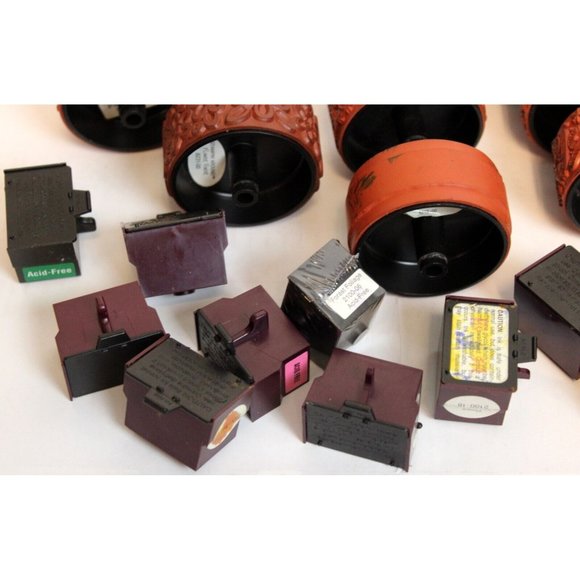 Stampin Up 26 Pc Roller Stamp Lot Ink Patterns Tool Heart Flower Snow Happy Line - Picture 8 of 9